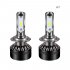 LED Car Headlight Bulbs - H7 Fitting, 5000 Lumen Each, 6000k White Light, IP67 Waterproof, Aluminum Body, 360-Degree Light