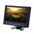 9 Inch TFT LCD Monitor - 800x480, NTSC/PAL, Headrest Mount Frame, Two Way Video Input, 7W