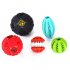 Dog Toys - 2 Treat Toys With Sound, 2 Teeth Cleaning Chew Toys, 1 Football Fetch Toy, Non Toxic Materials